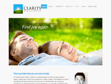 Tablet Screenshot of claritymentalhealth.com